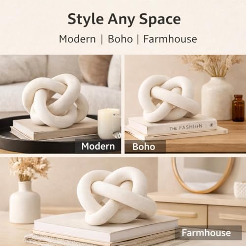 Wooden Knot Decor β White Boho Home Accent