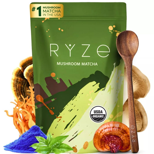 RYZE Organic Mushroom Matcha – 30 Servings