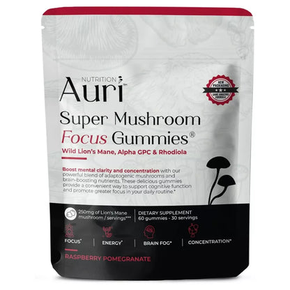 Auri Super Mushroom Focus Gummies – 60 Gummies