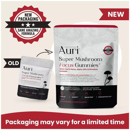 Auri Super Mushroom Focus Gummies – 60 Gummies