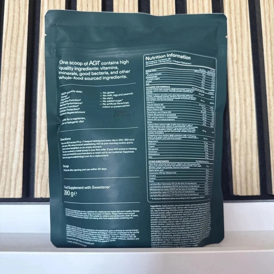 AG1 Daily Foundational Nutrition Supplement – Pack of 2, Vitamins, Minerals, Probiotics & Botanical Ingredients, Greens Superfood Powder, 30-Day Supply Each