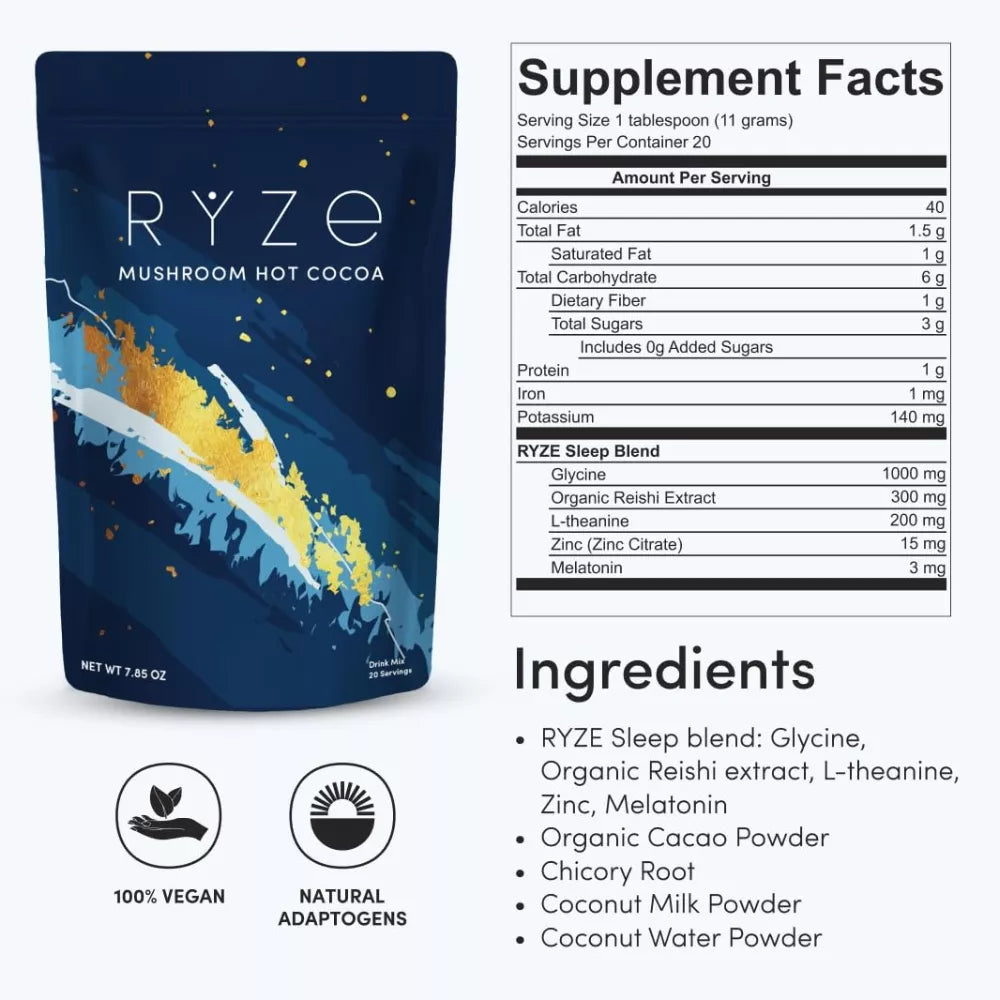 RYZE Mushroom Hot Cocoa – 20 Servings