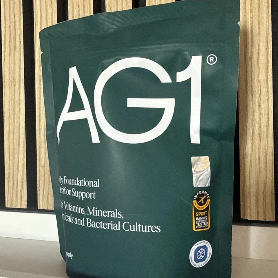 AG1 Daily Foundational Nutrition Supplement – Pack of 2, Vitamins, Minerals, Probiotics & Botanical Ingredients, Greens Superfood Powder, 30-Day Supply Each