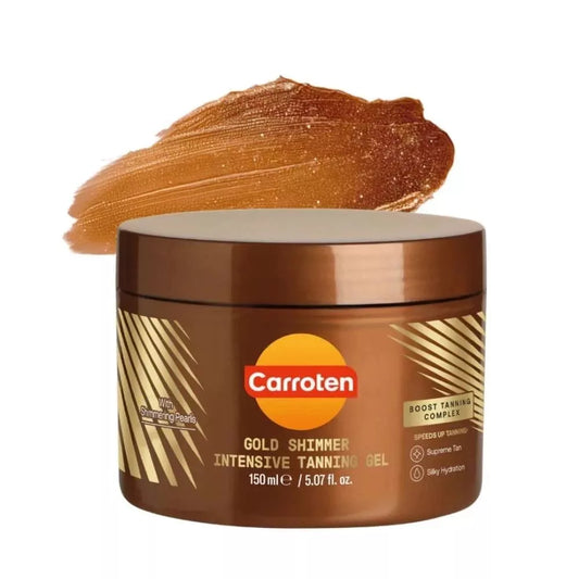 Carroten Gold Shimmer Intensive Tanning Gel SPF 0 – Golden Glow Body Tanning Gel 150ml