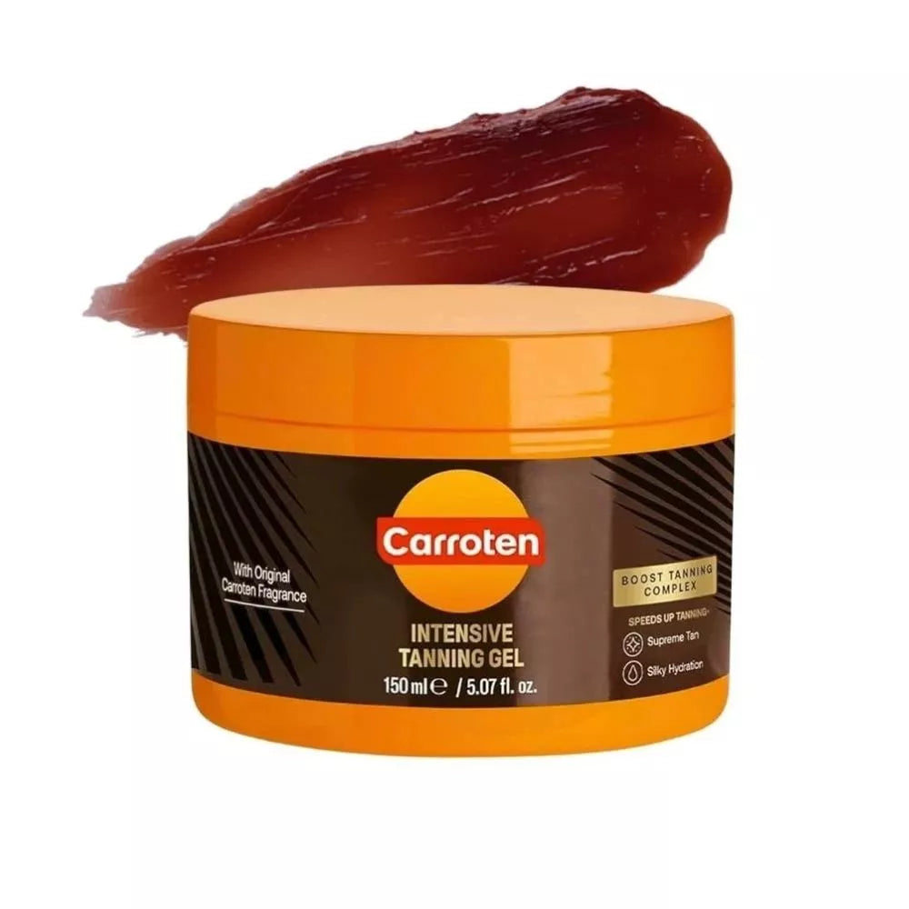 Carroten Intensive Tanning Gel 150ml | Tan Accelerator with Carrot & Coconut Oils | Outdoor & Sunbed Tanning | Made in Greece