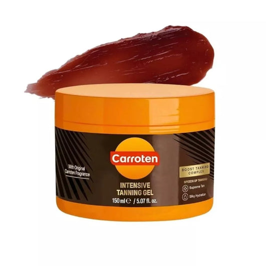 Carroten Intensive Tanning Gel 150ml | Tan Accelerator with Carrot & Coconut Oils | Outdoor & Sunbed Tanning | Made in Greece