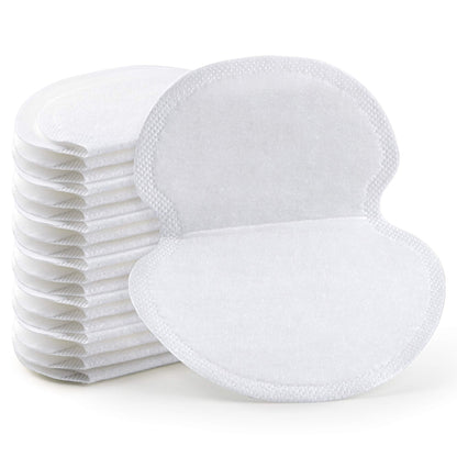 100 Pcs Underarm Sweat Pads for Men & Women – Disposable Armpit Sweat Shields, Extra Adhesive, Non-Visible Dress Guards