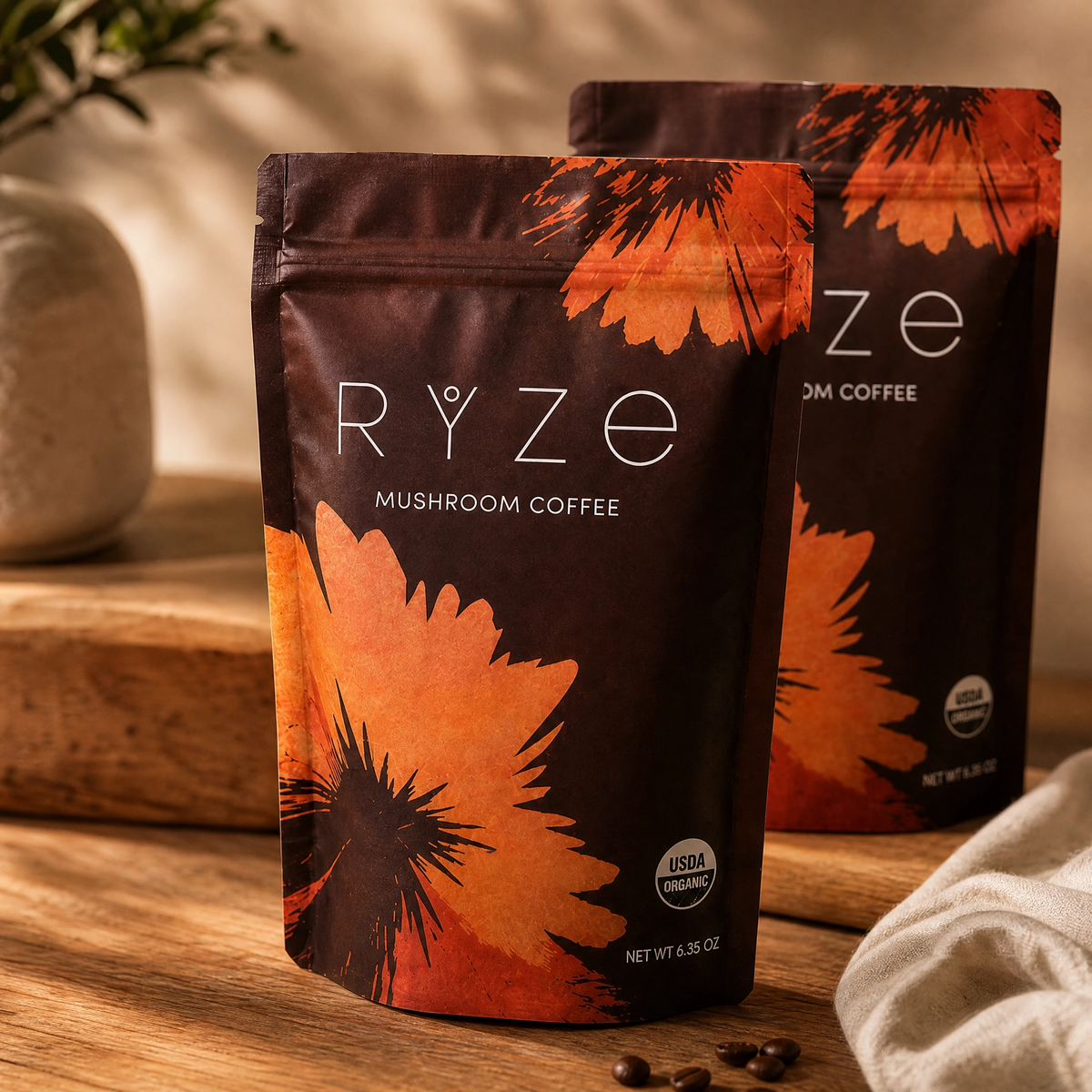 RYZE Mushroom Coffee – Organic Coffee Blend 2-Pack