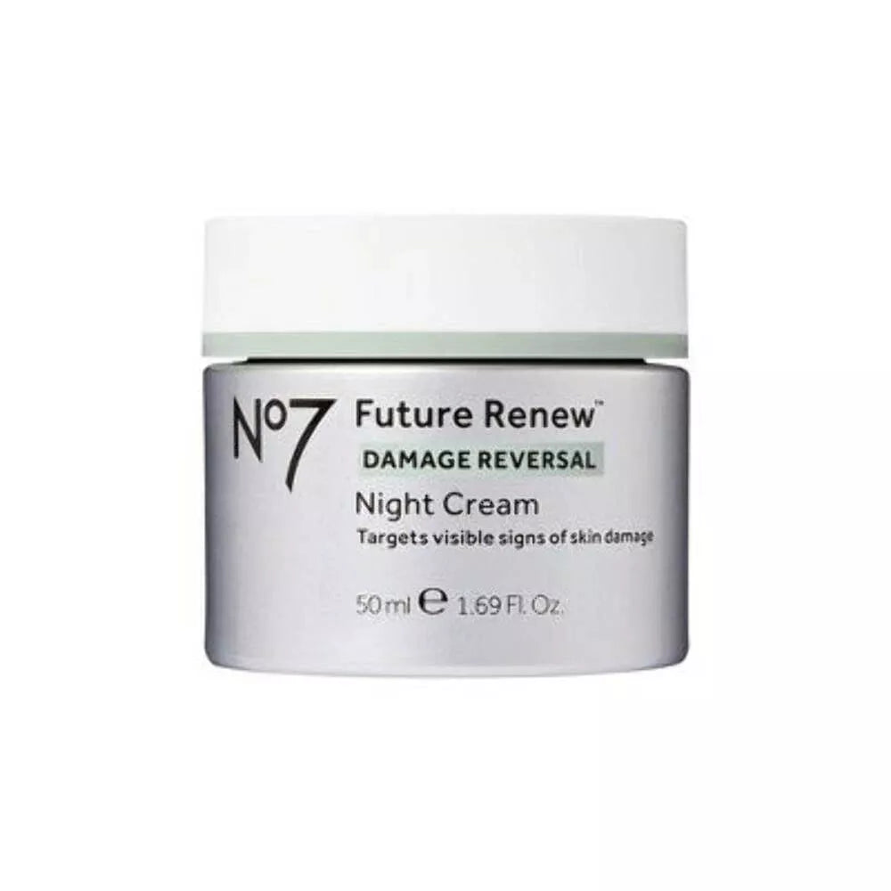No7 Future Renew Damage Reversal Night Cream – Anti-Aging Face Moisturizer 1.69 oz / 50ml