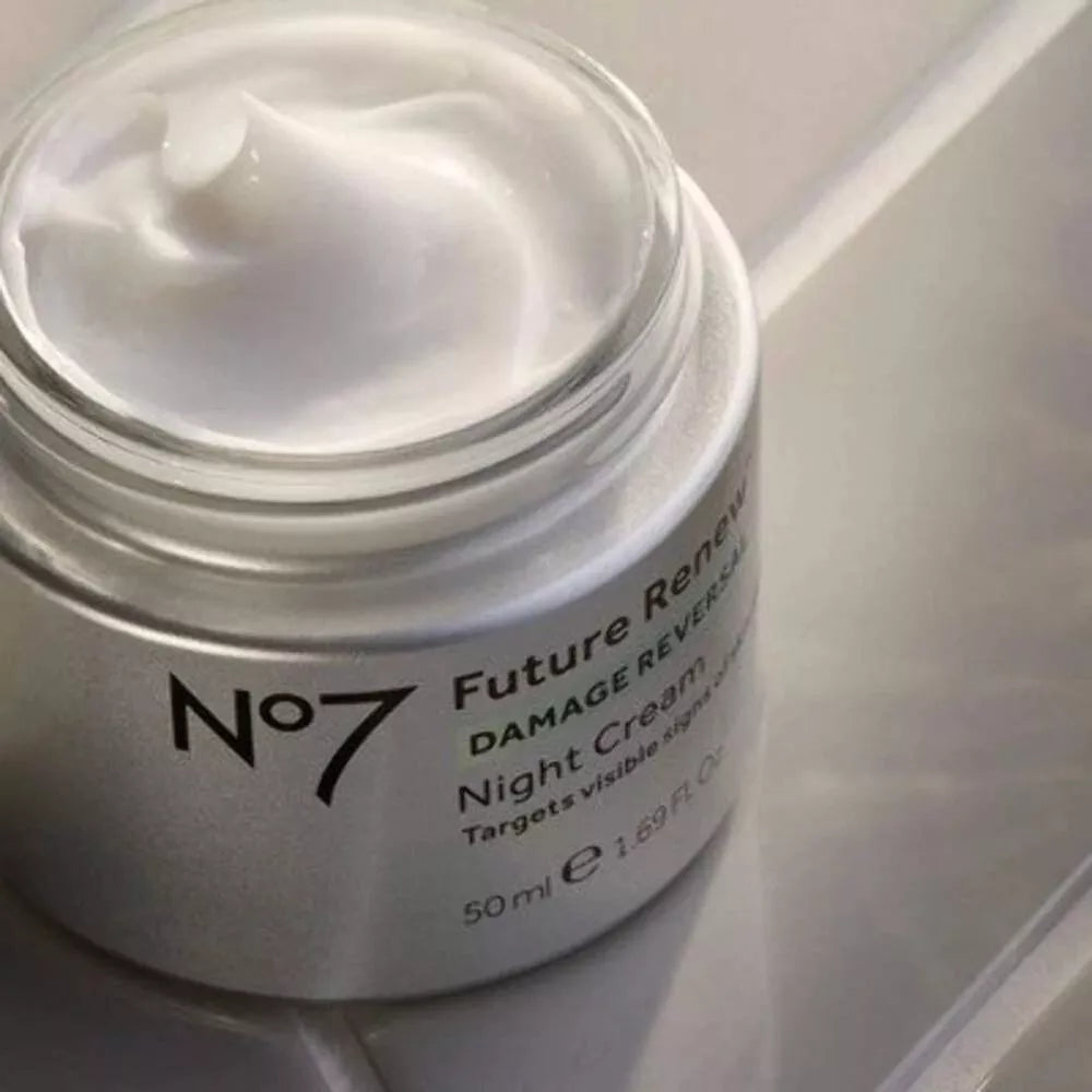 No7 Future Renew Damage Reversal Night Cream – Anti-Aging Face Moisturizer 1.69 oz / 50ml