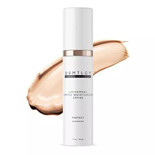 DRMTLGY Universal Tinted Moisturizer SPF 46 – Sheer Face Sunscreen & Hydrating Tint 1.7 oz