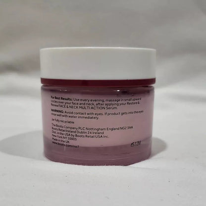 No7 Restore & Renew Multi Action Night Cream – Anti-Aging Face & Neck Moisturizer 1.69 oz