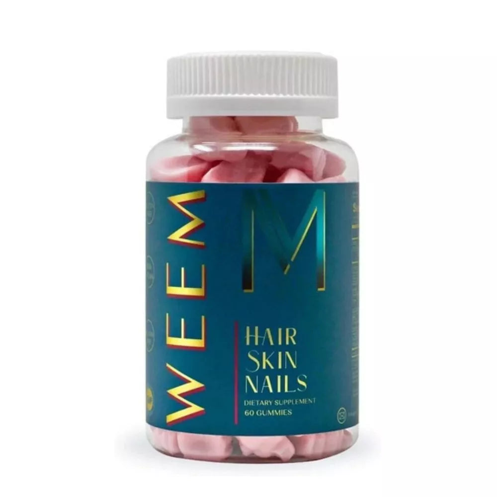 WEEM Hair, Skin & Nails Gummies – Vegan Biotin Vitamins for Healthy Hair & Beauty Support