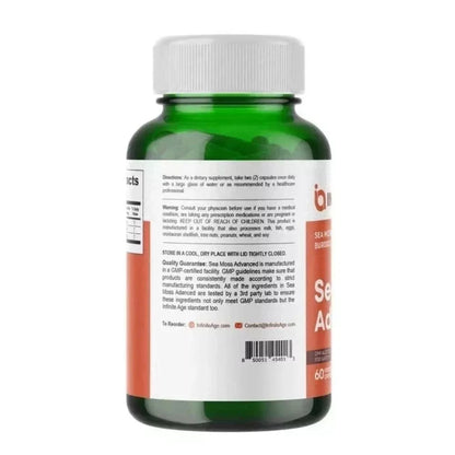 Infinite Age Sea Moss Advanced Superfood 1250mg – Vegan Sea Moss Capsules, 60 Count