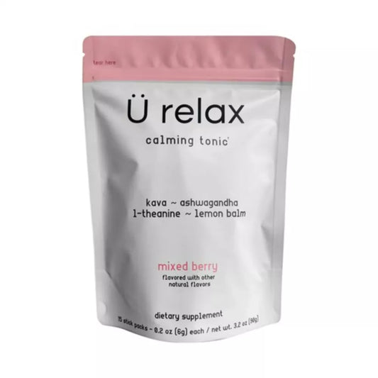 U Relax Calming Tonic Drink Mix – Mixed Berry (15 Packets)