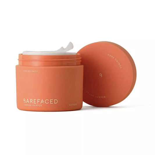 Barefaced Toning Pads – Exfoliating Facial Pads for Pores & Smoother Skin, 60 Count