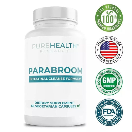 PureHealth Research ParaBroom Intestinal Cleanse Support Supplement – 60 Capsules